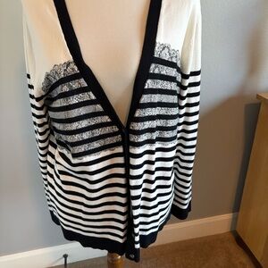 Coldwater Creek Black and White Knit Top